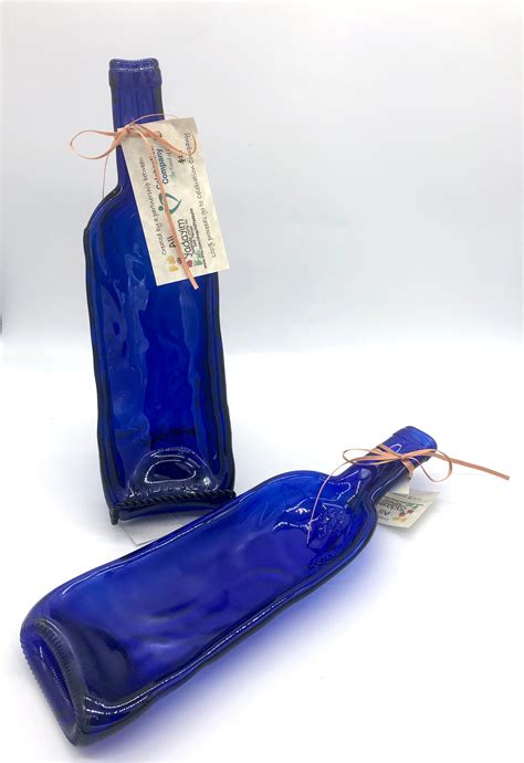 Blue Glass Wine Bottles