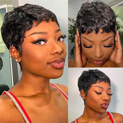 Amazon.com : YOUKNOWIG Pixie Cut Straight Short Bob Wig for Black Women ...