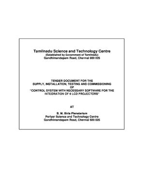 Fillable Online tnstc gov Tamilnadu Science and Technology Centre ...