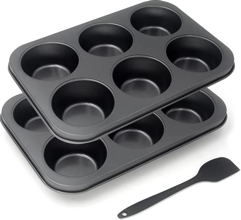 Amazon.com: Bakexcel Non-Stick Jumbo Muffin Pans, 6-Cup Set of 2 Baking ...