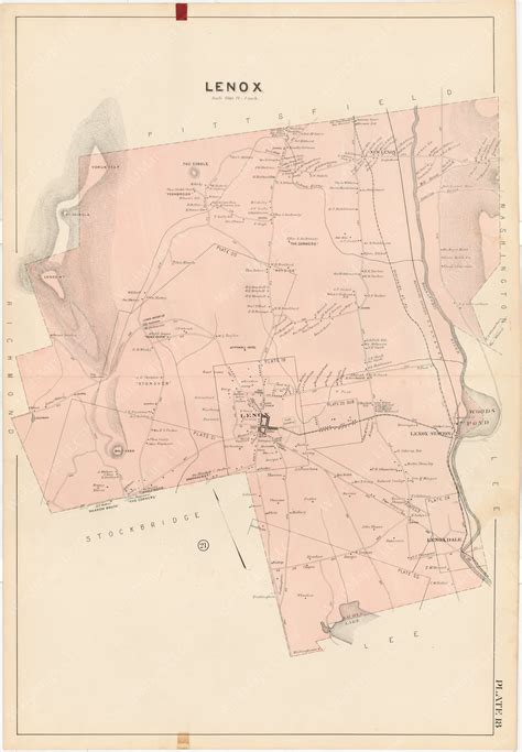 Berkshire County, Massachusetts 1904 Plate 018: Lenox – WardMaps LLC