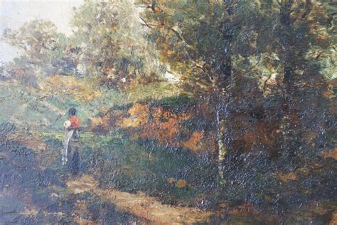Antique Landscape oil painting, French School, attributed to Louis Guy For Sale at 1stDibs