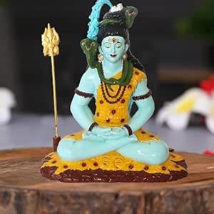 Buy ART N HUB God Shiva Idol Murti Marble Look Showpiece Sculpture for ...