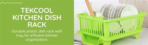 TEKCOOL Plastic Durable Kitchen Drainer Dish Rack Organizer/Drying Tray ...