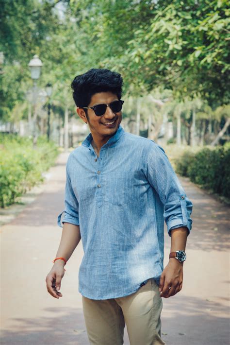 Cotton Linen Textured Short Kurta – JAVINISHKA