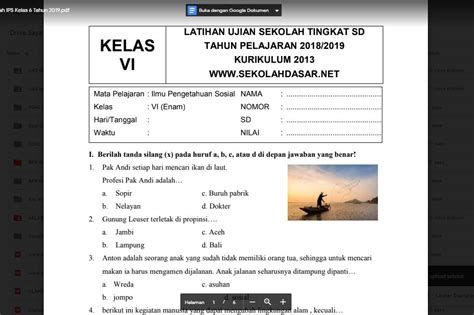 Soal Ujian Sekolah Kelas 6 PDF: Latihan Persiapan Ujian