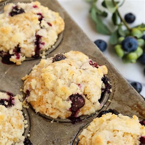 Grandma Renelt's Blueberry Muffins with Crumble Topping • a farmgirl's ...