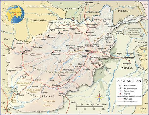 Detailed Political Map Of Afghanistan Ezilon Maps