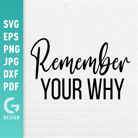 Remember Your Why SVG, Motivational Quotes Png, Positive Vibes, Empowerment Sayings ...