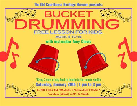 Full Event: Free Kids Event: Bucket Drumming, The Old Courthouse ...