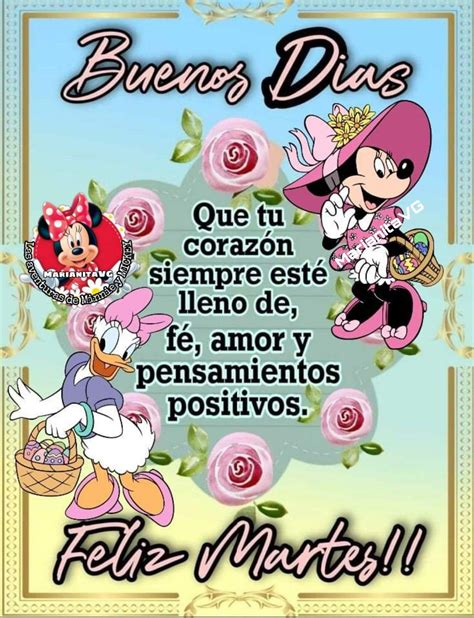 Feliz martes Daisy y Minnie | Daisy, Saludos de buenos dias, Feliz martes