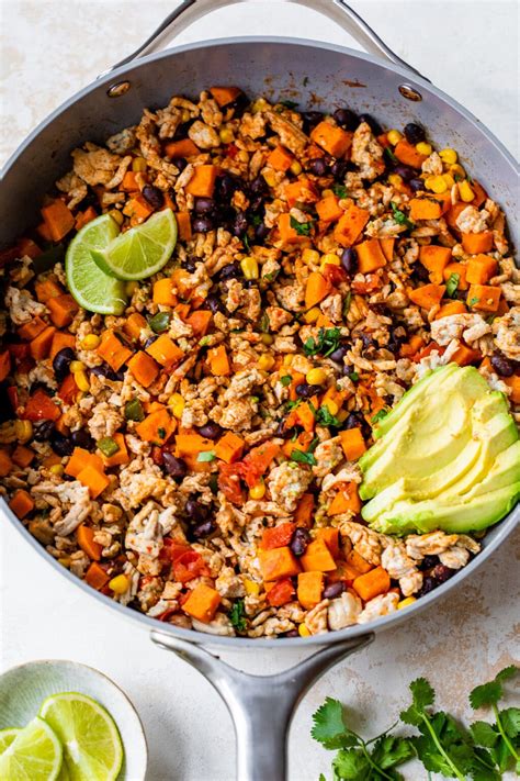 Ground Turkey Skillet with Sweet Potatoes and Black Bean - Recipe Chronicle