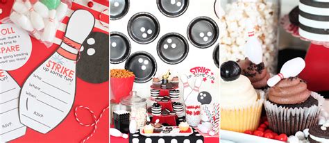 Bowling Birthday Party Ideas 6 Piece Bowling Centerpiece Stick Set,