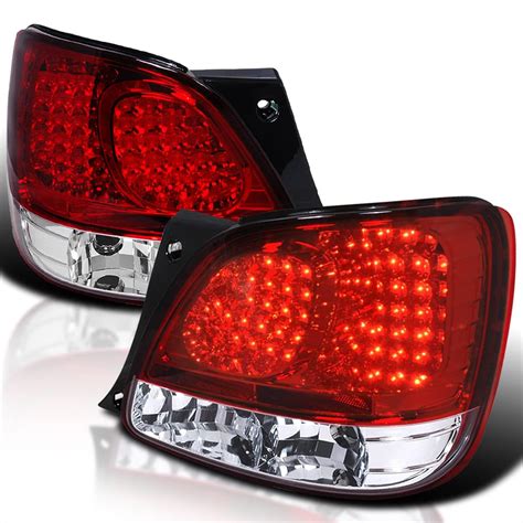 Buy Spec-D Tuning Red Clear Lens LED Tail Lights Compatible with Lexus ...