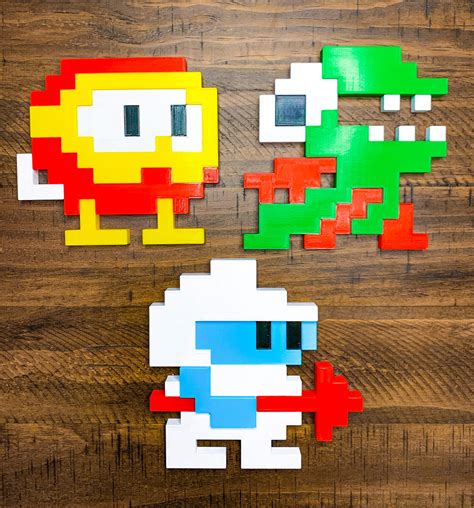 Dig Dug Retro Arcade Game Characters Wall Decor (individual or Set) 3-D ...