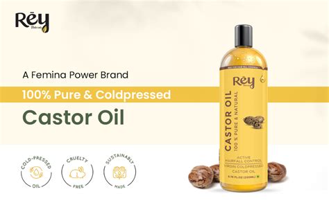 Buy Rey Naturals Cold Pressed Castor Oil, 200ml Online at Low Prices in ...