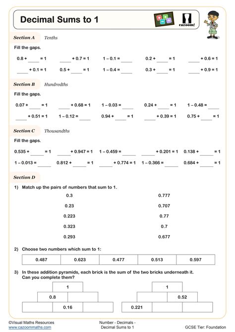 Four Operations with Decimals Worksheets | KS3