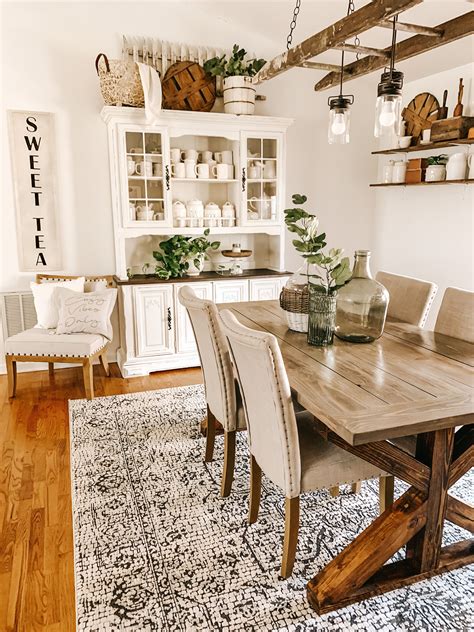Farmhouse Cottage Dining Room | Cottage dining rooms, Boho dining room ...
