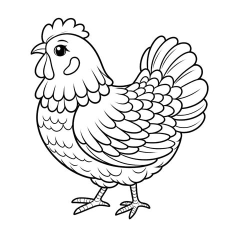 A Very Cute Hen coloring page - Download, Print or Color Online for Free