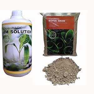 Organo Magic EM solution1Ltr and Super grow Fertilizers 1kg(Combo of ...