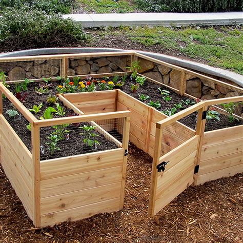 Vegetable Planter Boxes Outsunny Modern Elevated Metal Raised Garden