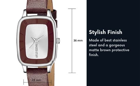 SWADESI STUFF Analog Silver Dial Leather Strap Watch for Women and ...