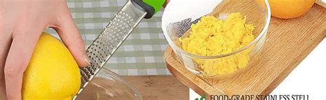 we3 Lemon Zester & Cheese Grater Dishwasher Safe Heavy-Duty Stainless ...