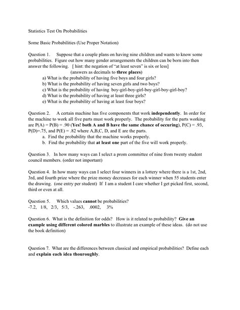 Image result for Sample for Probability Test