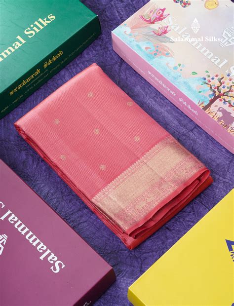 Pink Traditional Vairaoosi And Buttas Pure Kanjivaram Silk Saree Pure ...