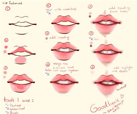 Image result for Lips Drawing Shading Tutorial