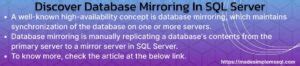 Image result for What Is Mirroring in SQL Server