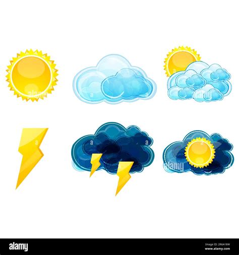 illustration of various types of weather Stock Vector Image & Art - Alamy