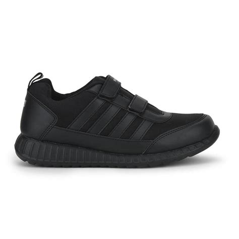Buy Force 10 Black Velcro School Shoes for Kids 9906-90SV