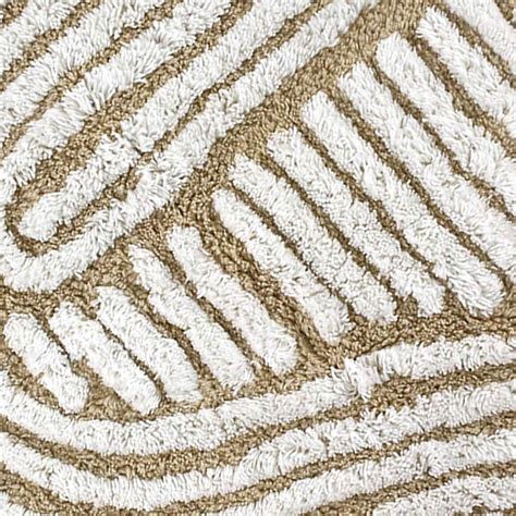 Tan Tufted Swirl Cotton Bath Rug, 20x30