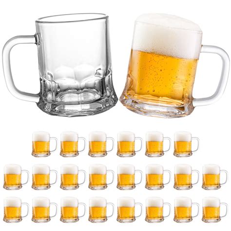 Snapklik.com : TOPZEA Set Of 24 Mini Beer Mug, 5oz Mason Beer Mug Glass ...