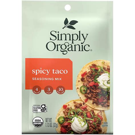 Simply Organic Spicy Taco Seasoning - Food E Concepts