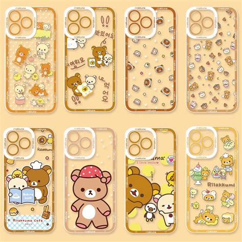 Cute Rilakkuma Bear Clear Phone Case Cover for Samsung A55 5G (S17184)