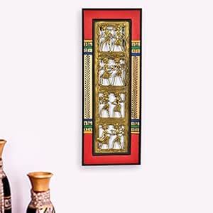 Buy ExclusiveLane Dhokra Work & Warli Handpainted Vertical Wall Decor ...