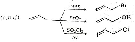 Which of the following give allylic substitution product?