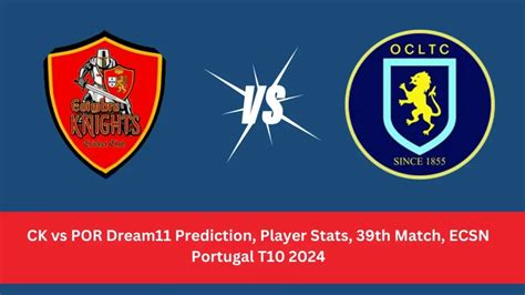 CK vs POR Dream11 Prediction, Player Stats, 39th Match, ECSN Portugal ...