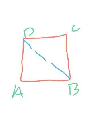 A man walks along the boundary of a square garden at a speed of 2ms-1 ...