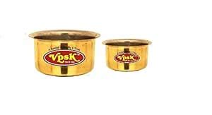 Buy VPSK Heavy Pure Brass Tope/Bhaguna no :15, 16 Capacity :- 3.5 Liter ...