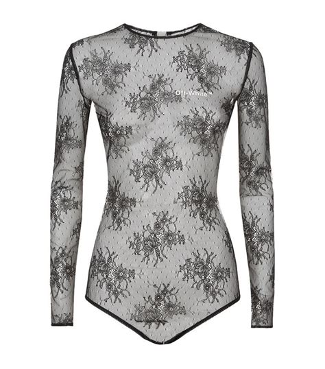 Off-white Sheer Lace Body | ModeSens | Lace body, White sheer, Clothes ...