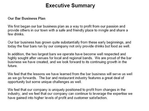 Executive Summary Paragraph Example 的图像结果