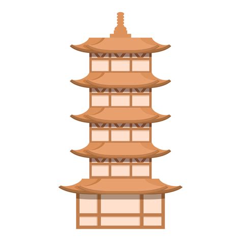 China pagoda icon cartoon vector. Asian house 14358804 Vector Art at ...