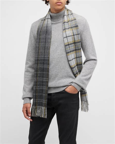 Loro Piana Men's Cable-Knit Cashmere Scarf | Neiman Marcus