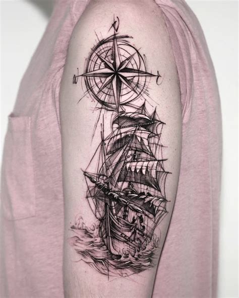 Ship And Compass Tattoo Meaning at Josephine Blumberg blog