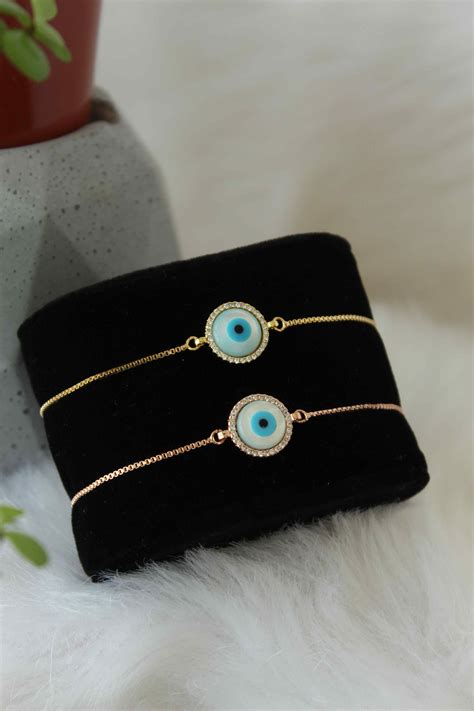 Modern Evil Eye Bracelet – Nekhi India