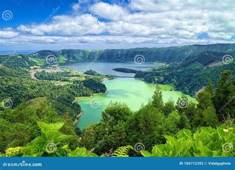 Lagoon of the Seven Cities, Sao Miguel Island, Azores Stock Photo ...