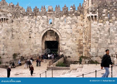 Damascus Gate in Jerusalem Old City, Israel Editorial Photo - Image of ...